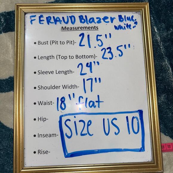 Vintage Louis Féraud Wool Blend Blazer- Tweed Luxury Designer Blazer- Size US 10 - Picture 15 of 15